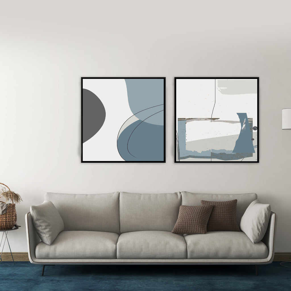 Blue Lands ABSTRACT - Canvas Print