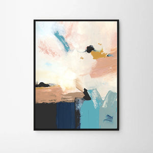 Waterfall ocean (outlet) 70/100 - Canvas Print עם משיכות צבע