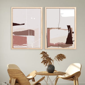 Abstract shapes duo - Canvas Print