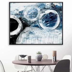 Blue Circles Sky - Canvas Print