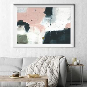 Abstract clean waves Art Print