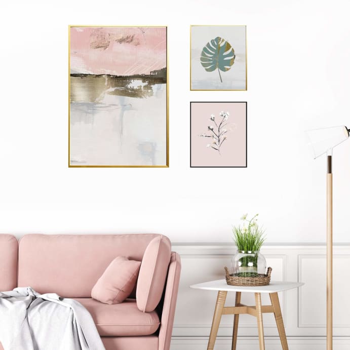 Golden Pink leaf - Gallery wall #3