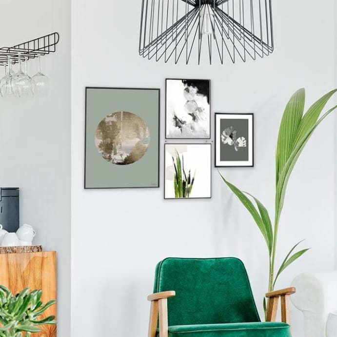 Greener vibes Gallery wall of 4