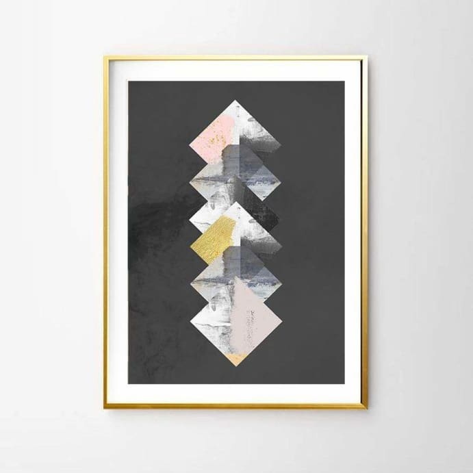 Pastel Abstract Geometric Art Print