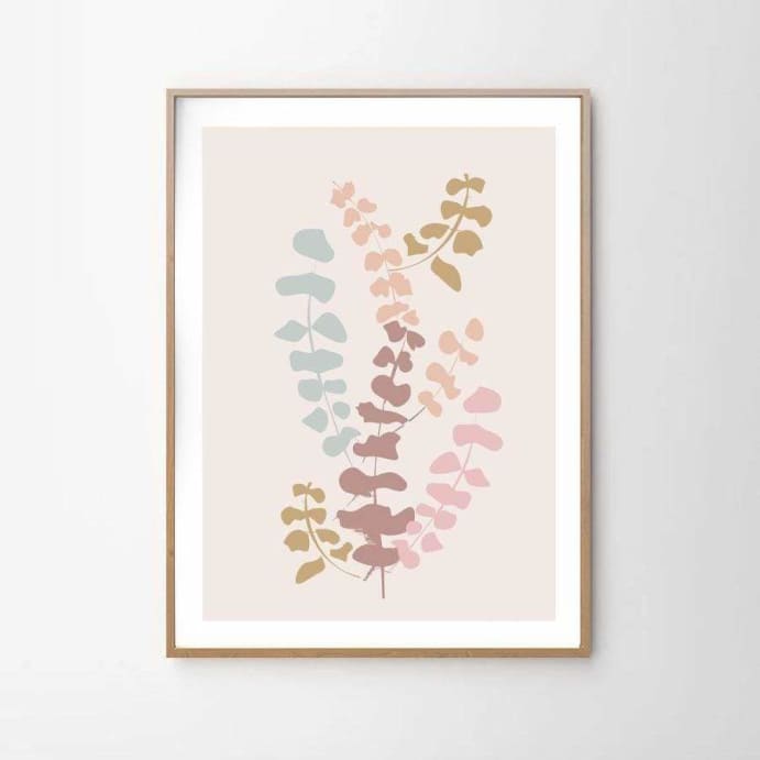 Pastel leaves (Baby paraplu artprint version)