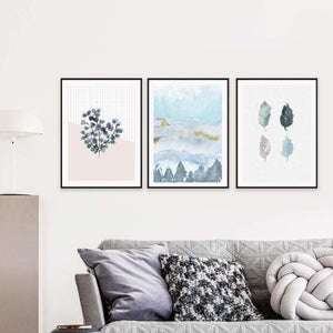 Pastel Views - Trio set art prints