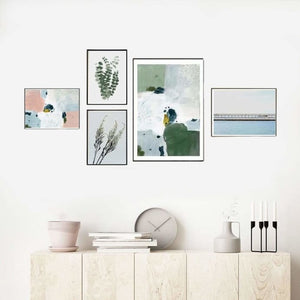 Tropical living Gallery wall of 5