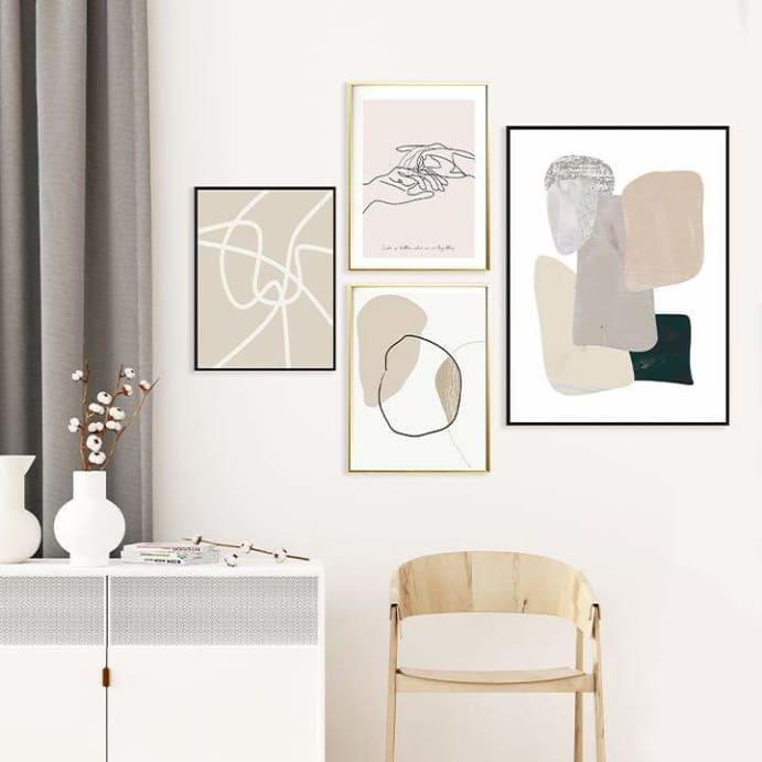 Urbana in Gold Gallery wall of 4