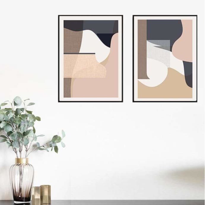 Vivid shapes - Gallery wall Duo